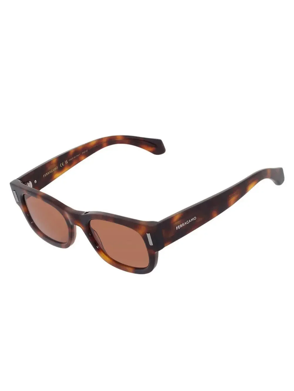 NEW Ferragamo Tortoise Brown Square Sunglasses, SF2064SE 240, Italy